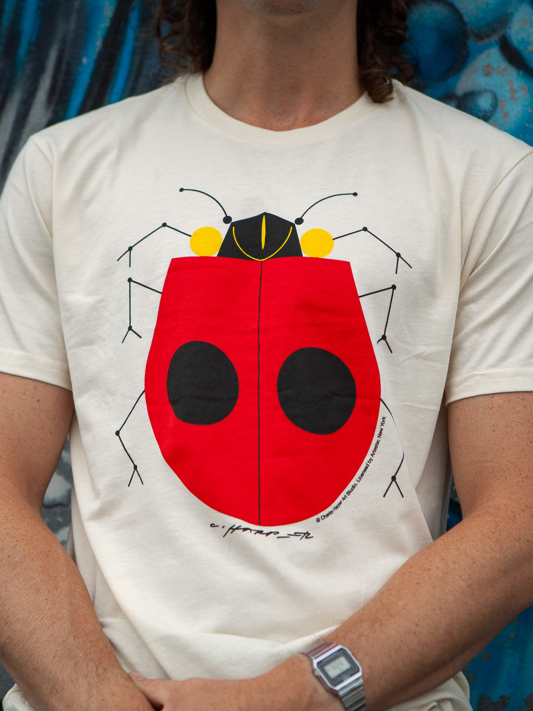 Ladybug Tee Cream by Charley Harper-Culk