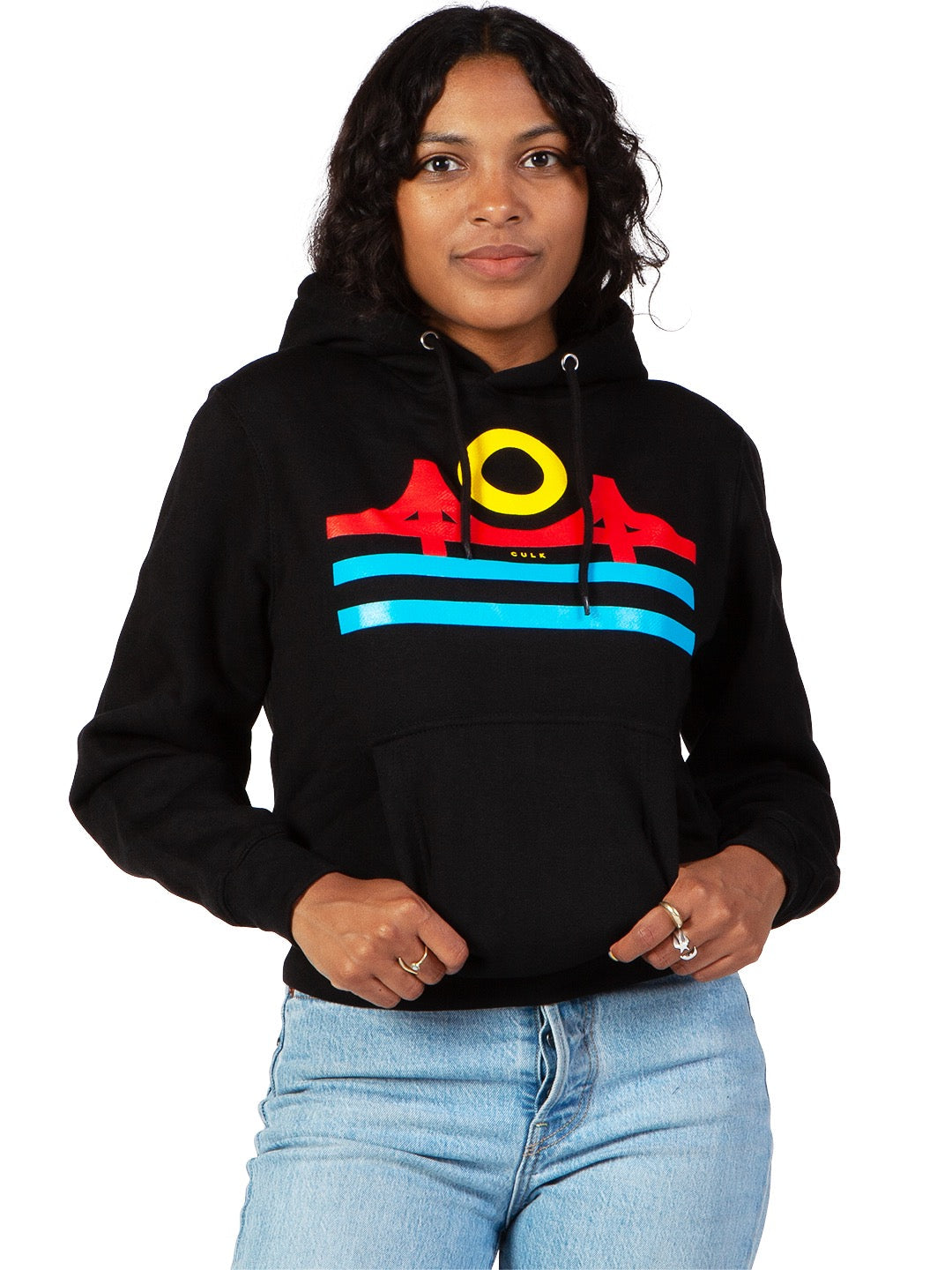 Minimal Bridge Bold Color Hoodie Black-Culk
