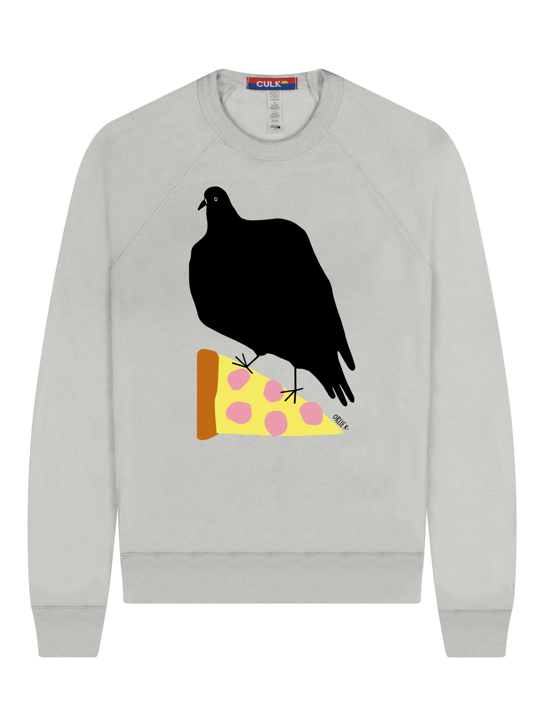 Orlie Kapitulnik Pizza Pigeon Unisex Crewneck Sweatshirt-Culk