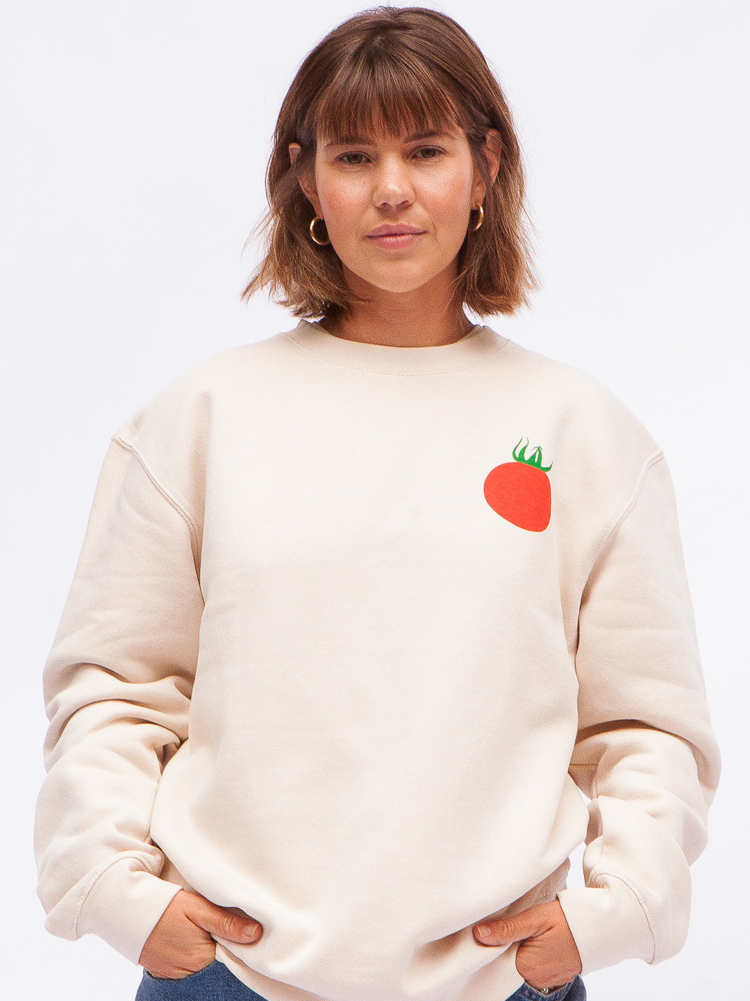 Pomodoro Crewneck Cream by Jen Kindell-Culk