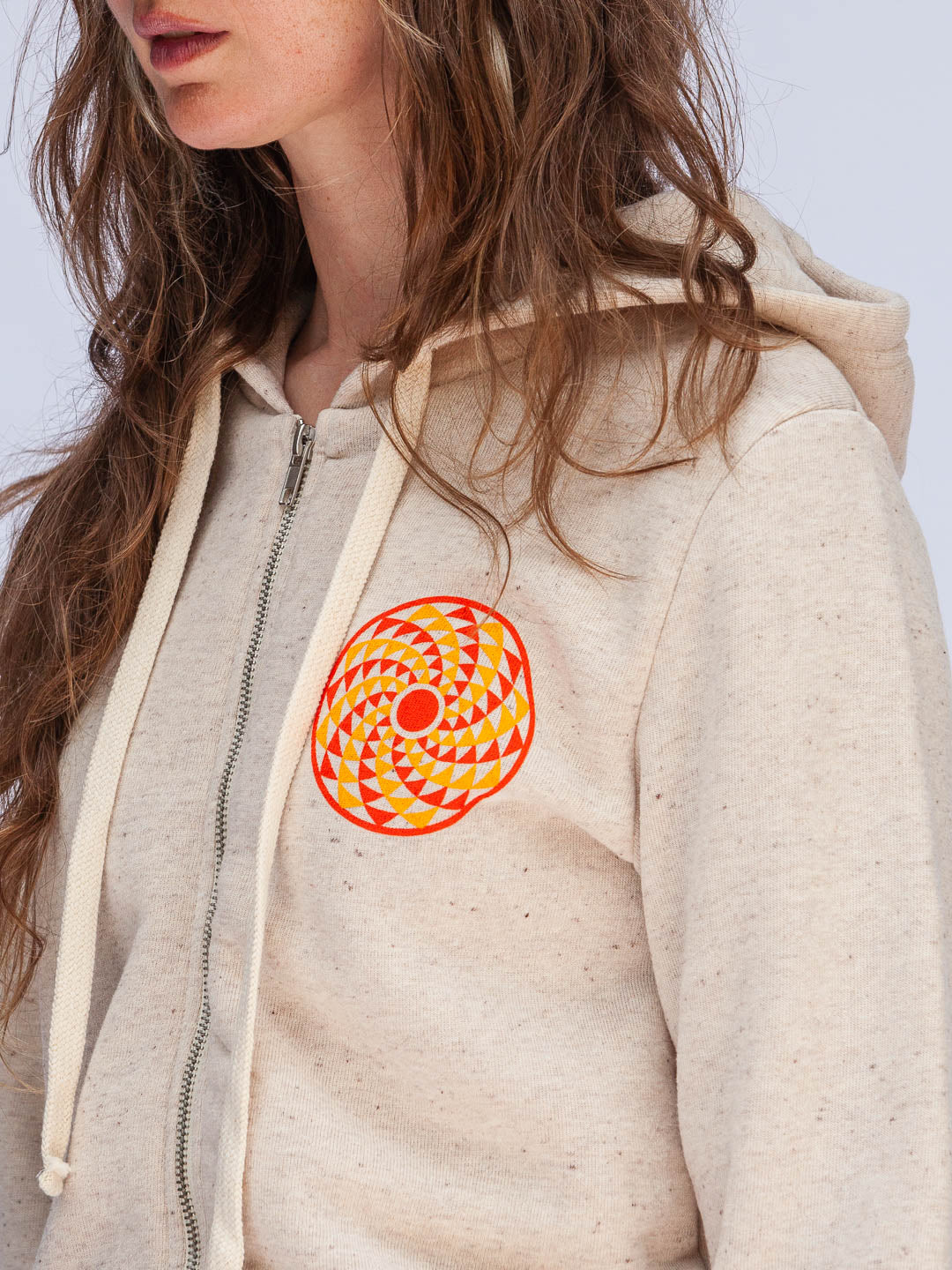 Radial Sun Zip-up Hoodie Tri-Cream-Culk