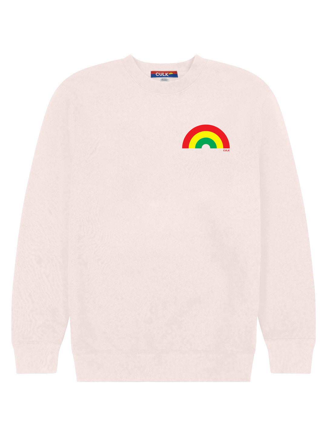 Rainbow Crewneck Light Pink-Culk