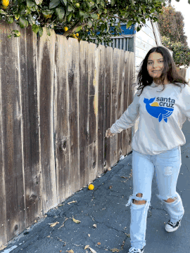 Santa Cruz Whale Crewneck Cream-Culk