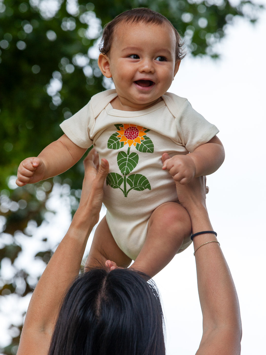 Sunflower Baby Onesie Cream-Culk