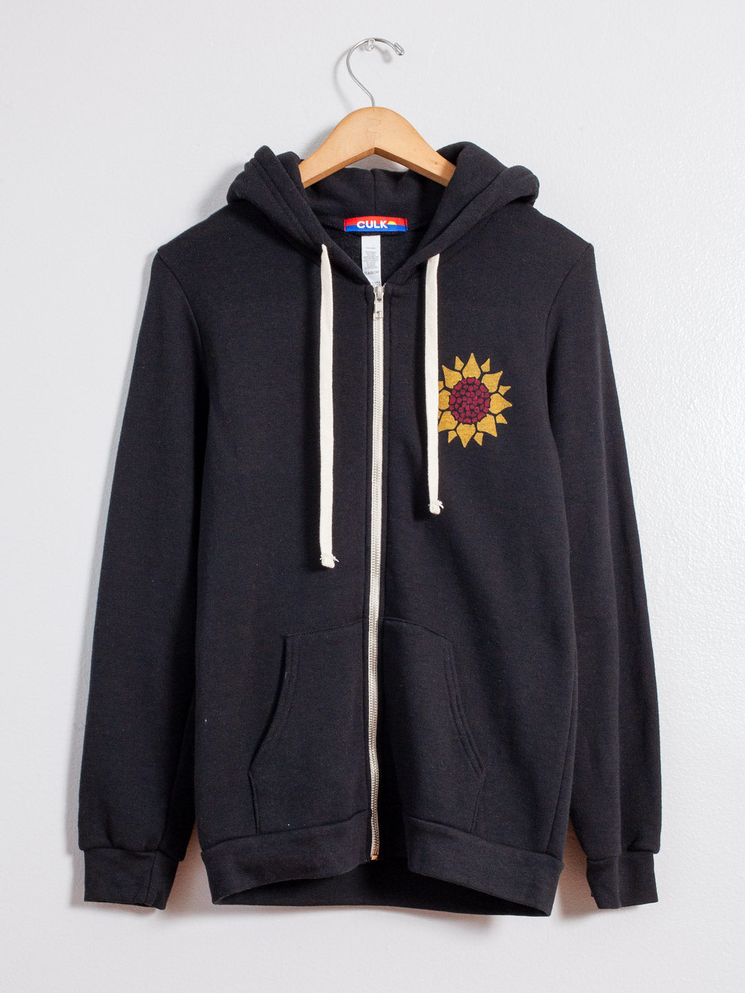 Sunflower Zip-up Hoodie Tri-Black-Culk
