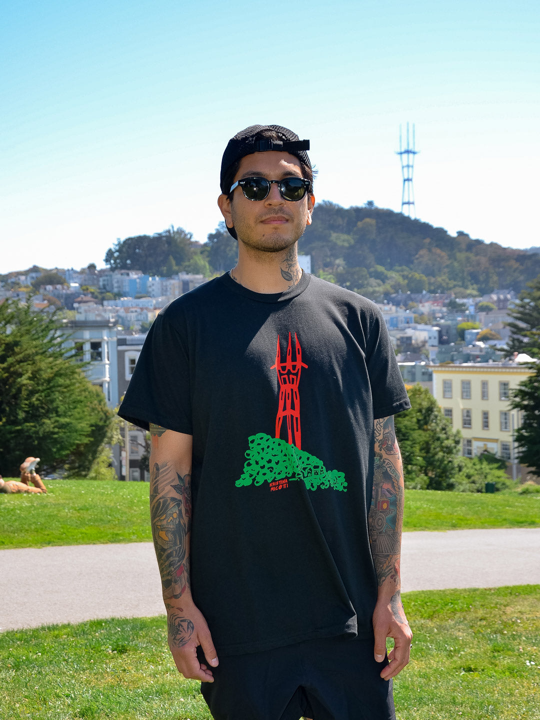 Sutro Tower Tee Black by Kristina Micotti-Culk
