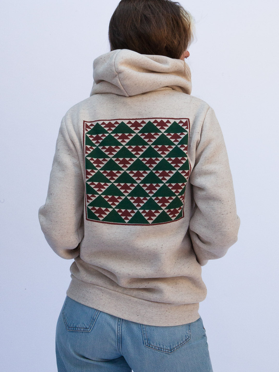 Mountain Study Zip-up Hoodie Tri-Cream