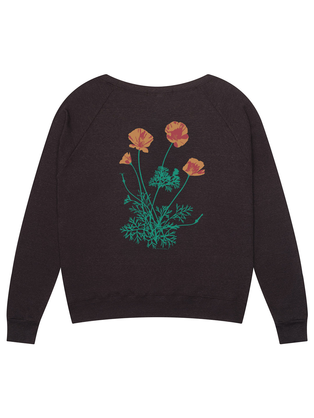 Poppy Women's Raglan Pullover Tri-Black by Jen Kindell