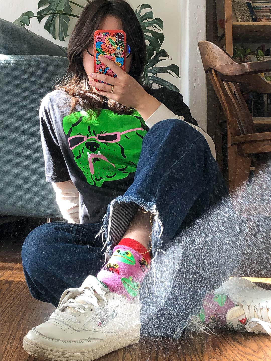 Green Bulldog Tee Black by Kristina Micotti-Culk