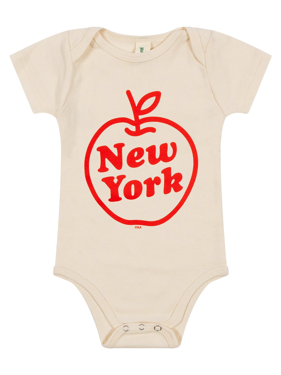 New York Apple Baby Onesie Cream-Culk