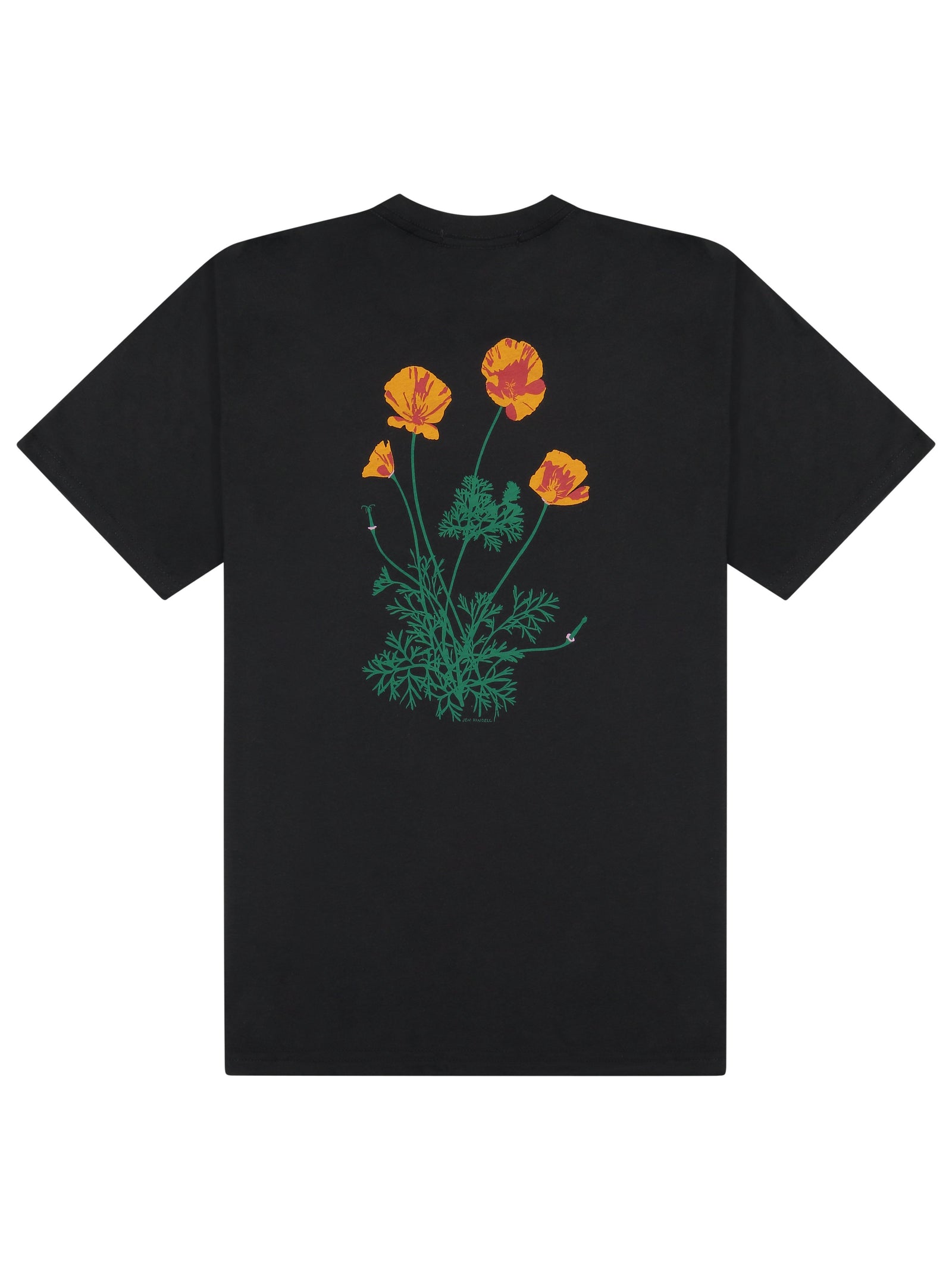 Poppy Tee Black by Jen Kindell-Culk