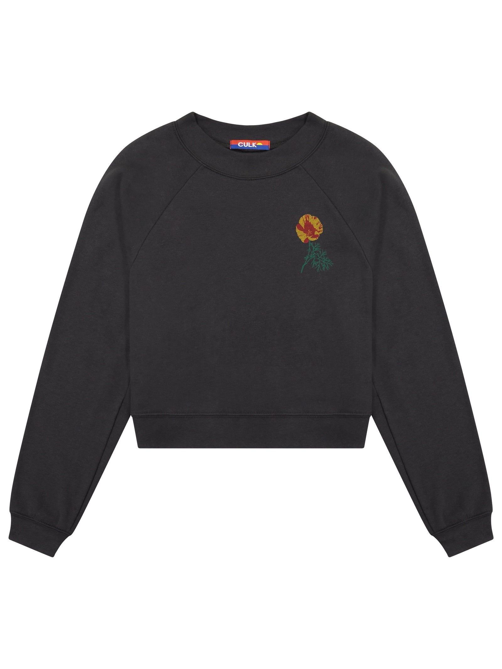 Poppy Women's Cropped Crewneck by Jen Kindell-Culk