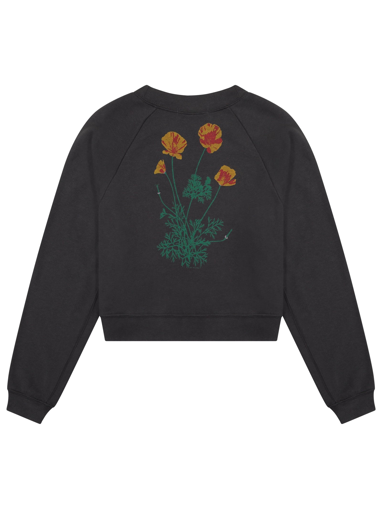 Poppy Women's Cropped Crewneck by Jen Kindell-Culk