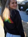 Rainbow Unisex Crewneck Sweatshirt Black-Culk