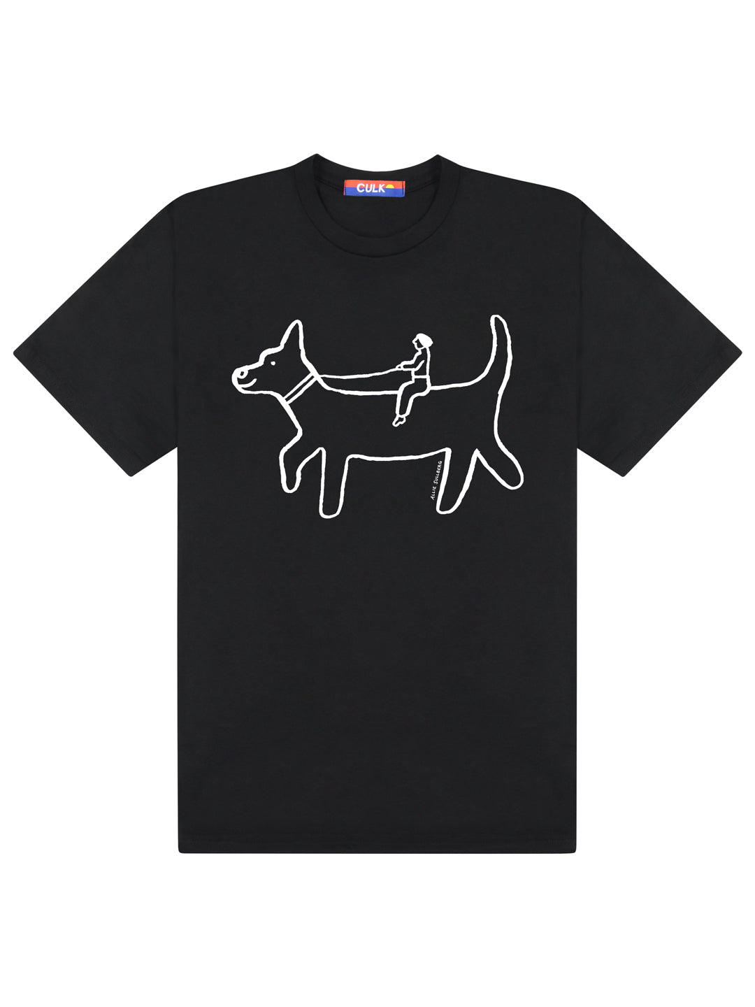 Dog Rider Tee Black by Allie Sullberg