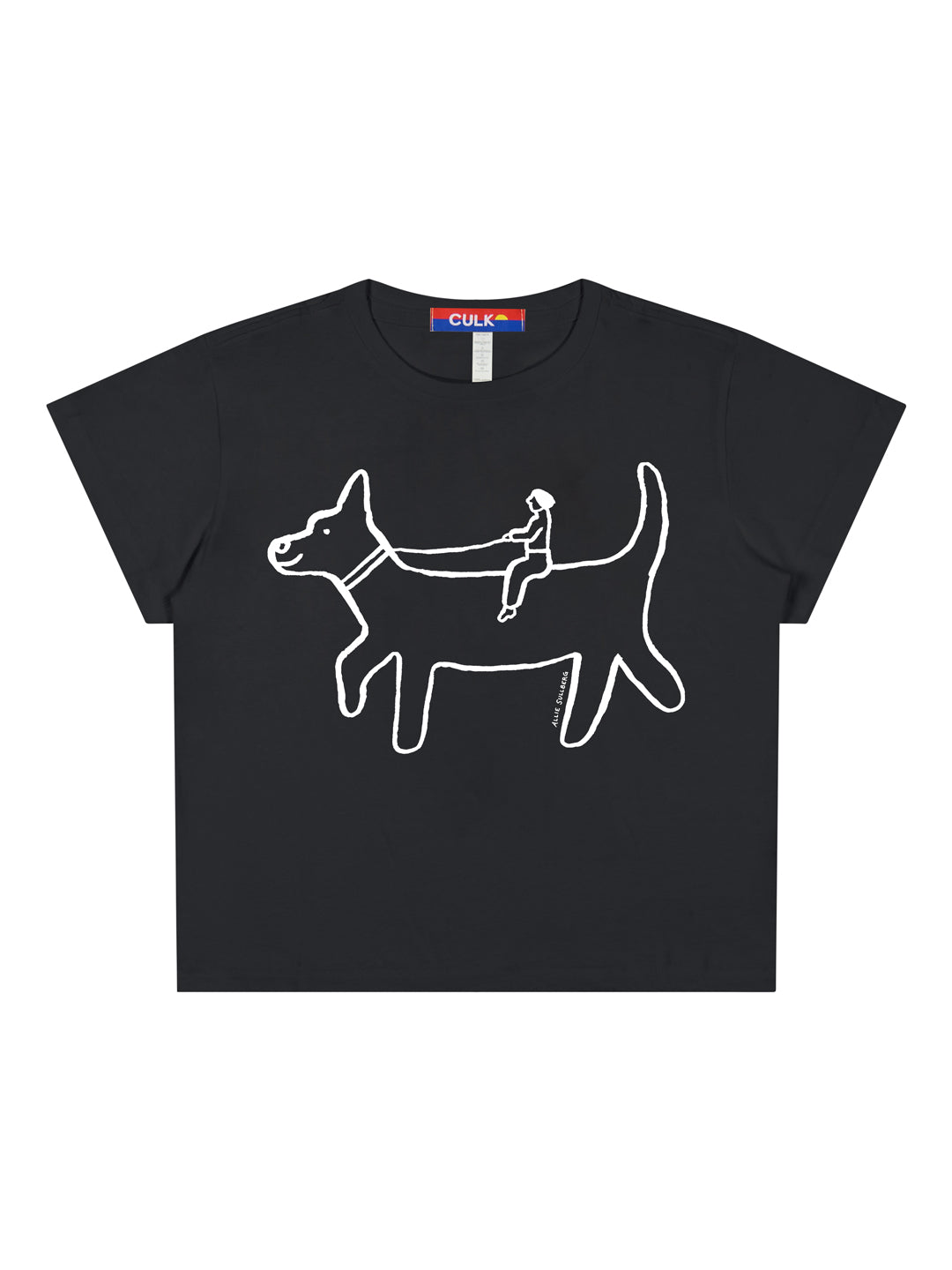 Dog Rider Women's Tee Black by Allie Sullberg