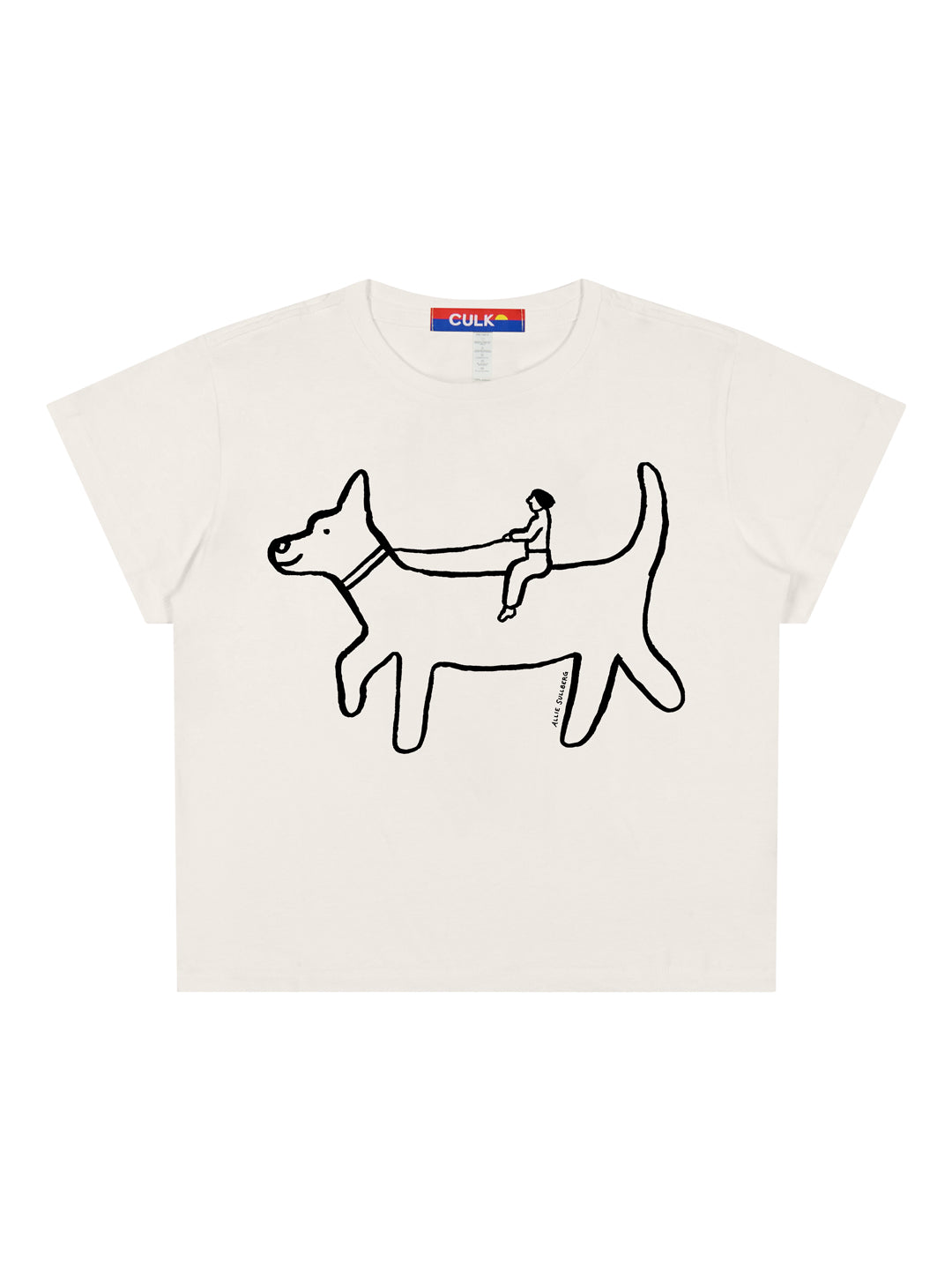 Dog Rider Women's Tee Cream by Allie Sullberg