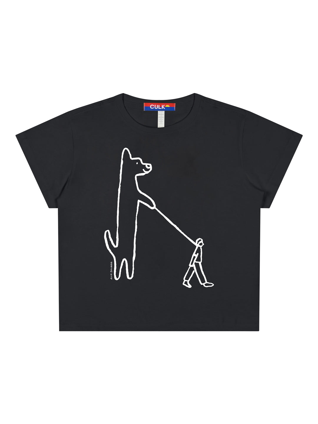 Dog Walker Women's Tee Black by Allie Sullberg