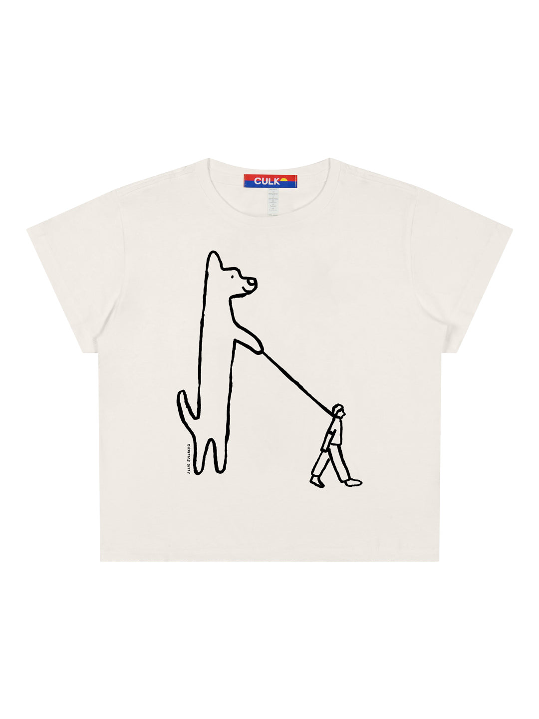 Dog Walker Women's Tee Cream by Allie Sullberg