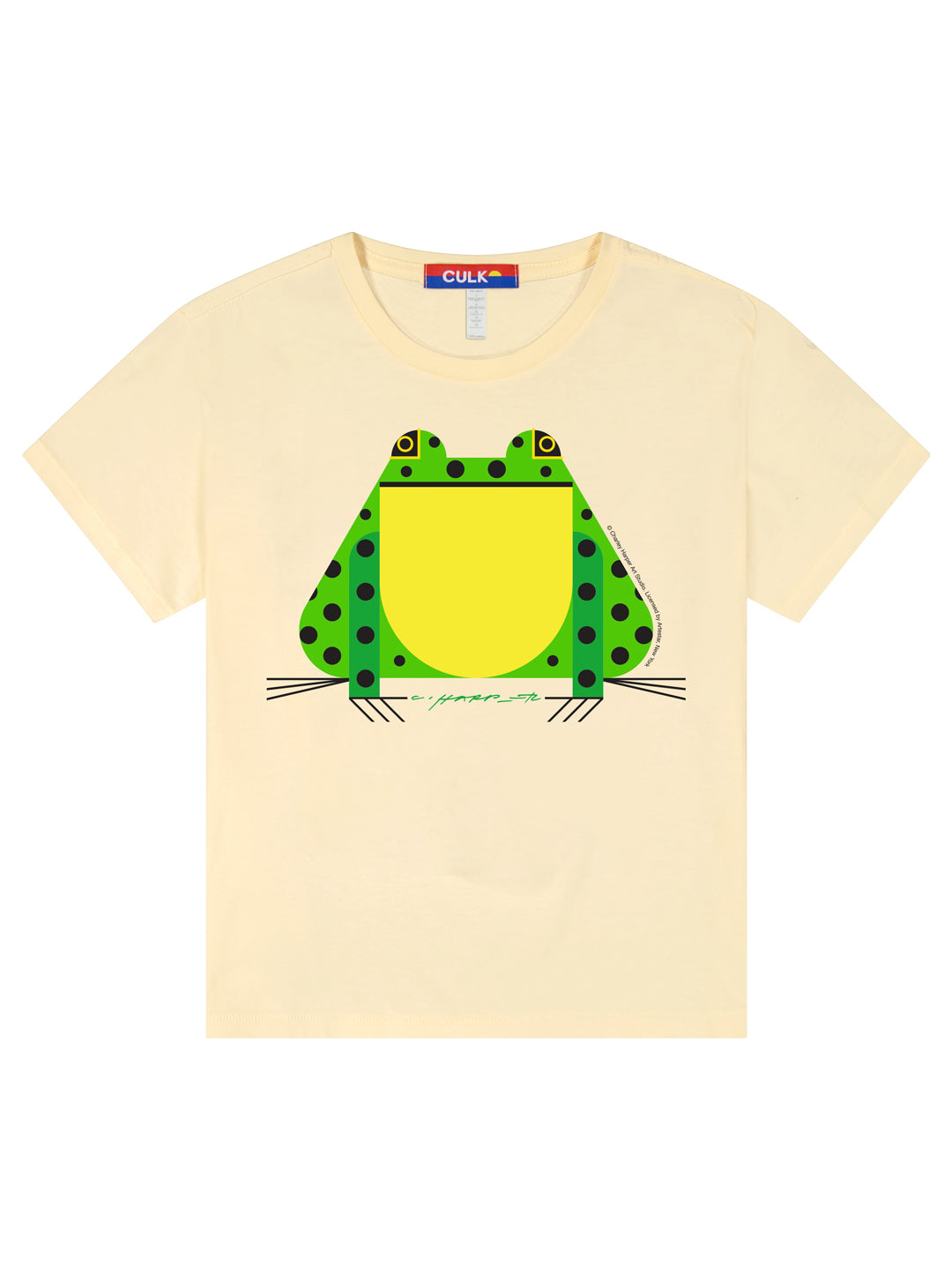 Bullfrog Women's Tee Cream by Charley Harper-Culk