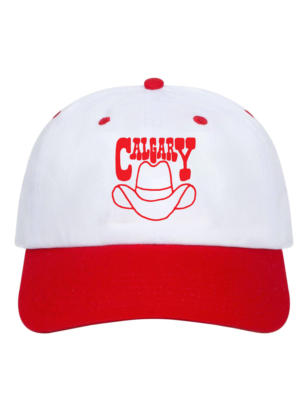 Calgary Cowboy Hat Dad Hat White/Red-Culk