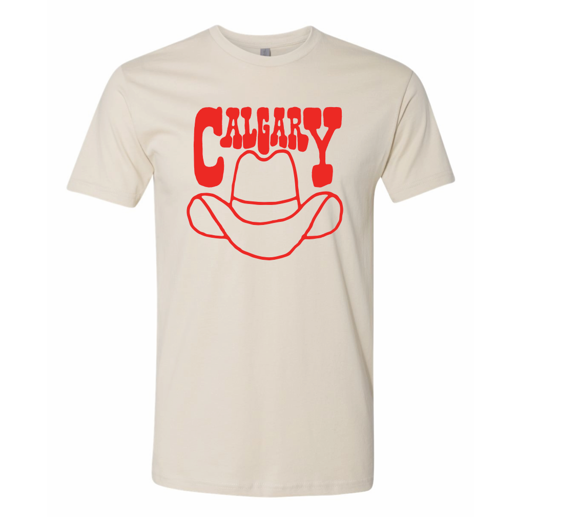 Calgary Cowboy Hat Tee Cream-Culk