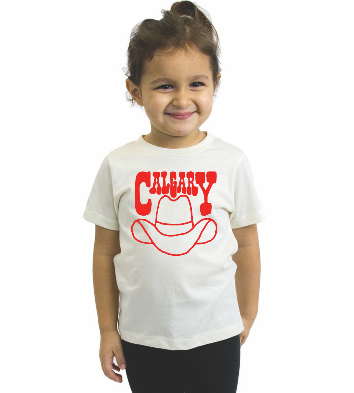 Calgary Cowboy Hat Toddler Tee Cream-Culk