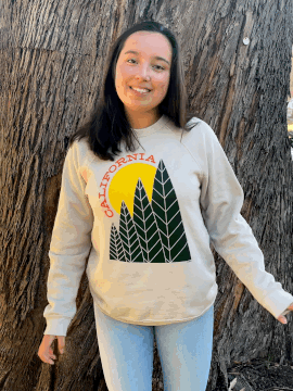 California Tree Sun Crewneck Cream-Culk