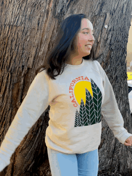 California Tree Sun Crewneck Cream-Culk