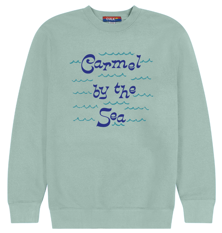 Carmel Waves Crewneck Sea Foam-Culk
