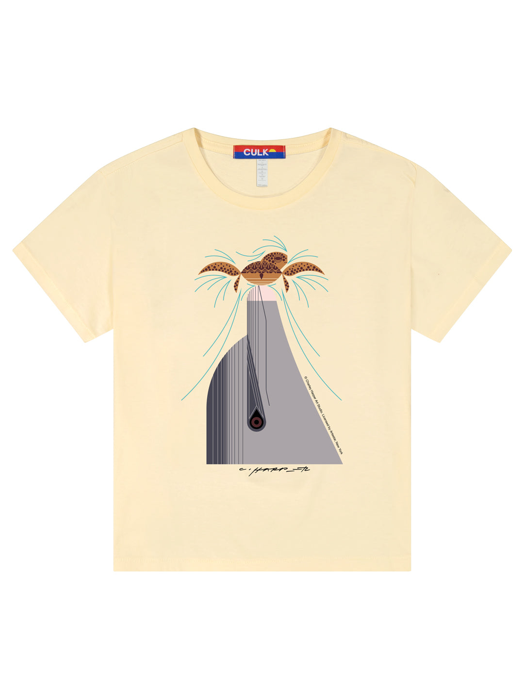 Charley Harper Dolfun Women's Tee Cream-Culk
