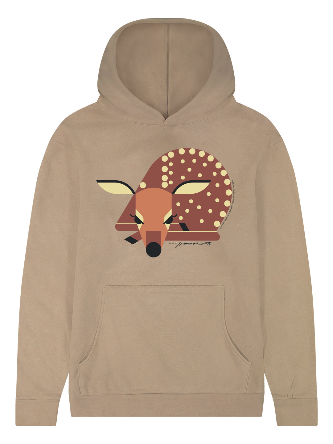 Charley Harper Fawn Unisex Hoody Brown-Culk