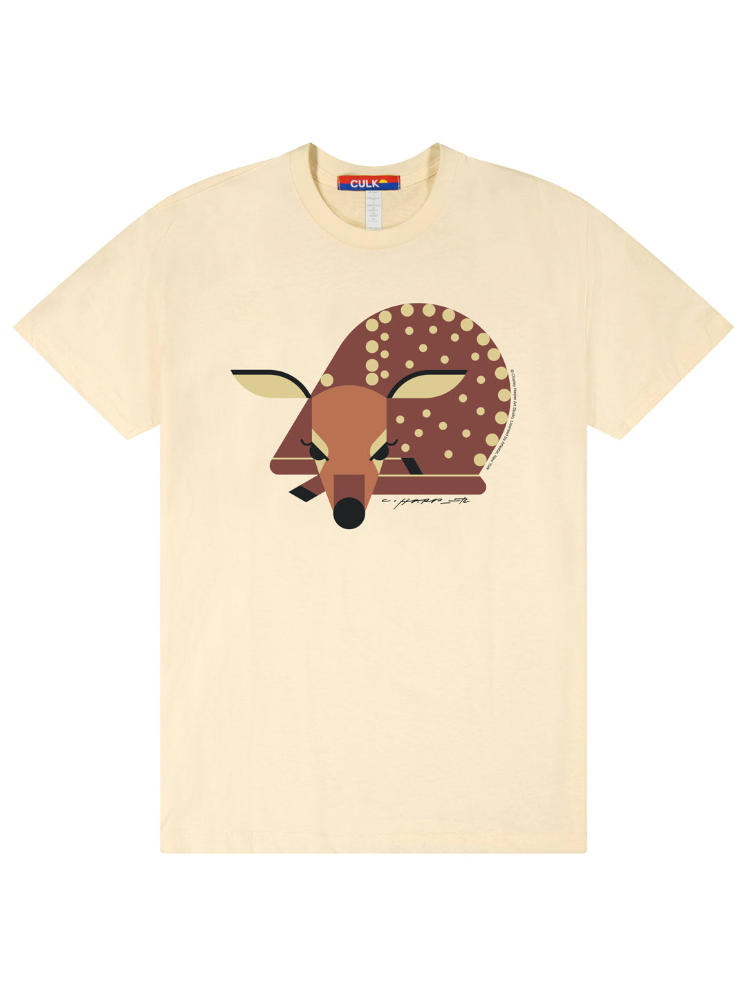 Charley Harper Fawn Unisex Tee Cream-Culk