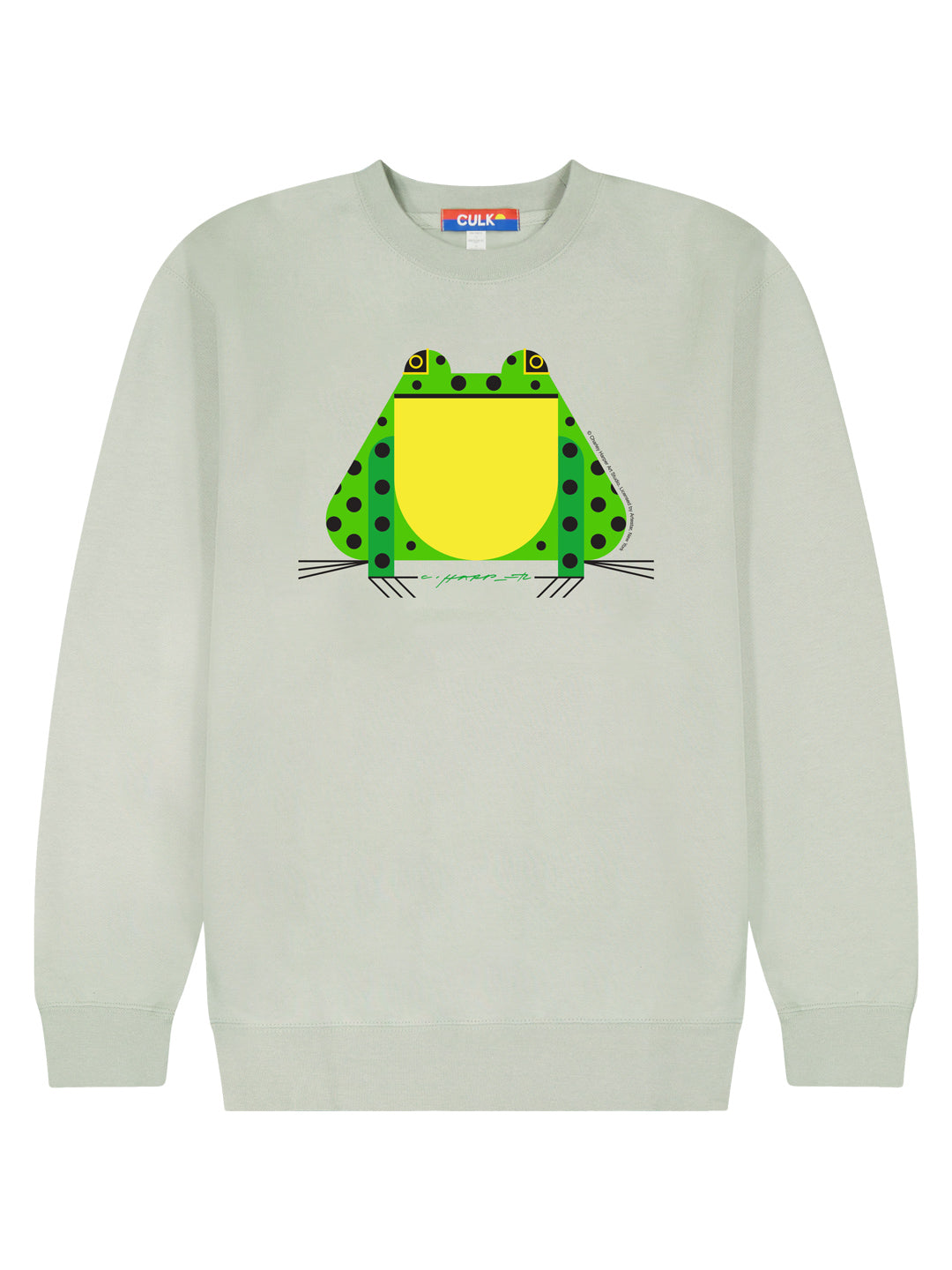Charley Harper Frog Unisex Crewneck Sweatshirt Green-Culk