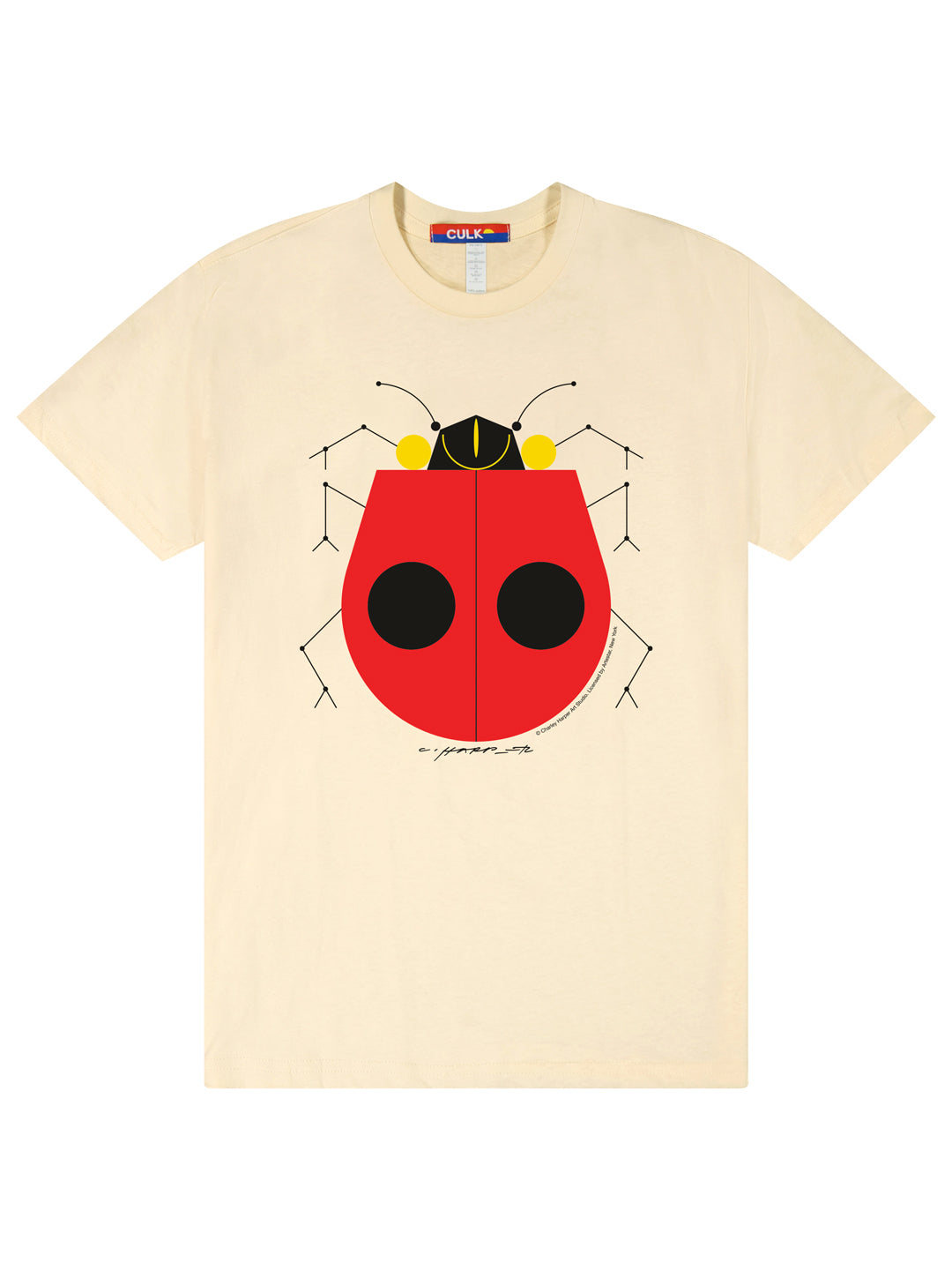 Charley Harper Ladybug Unisex Tee Cream-Culk