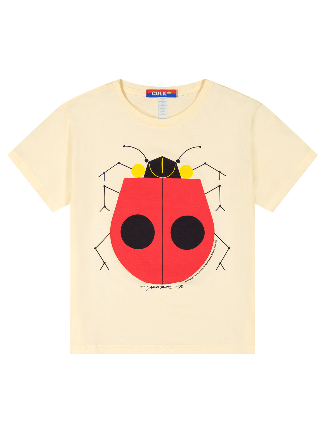 Charley Harper Ladybug Women's Tee Cream-Culk