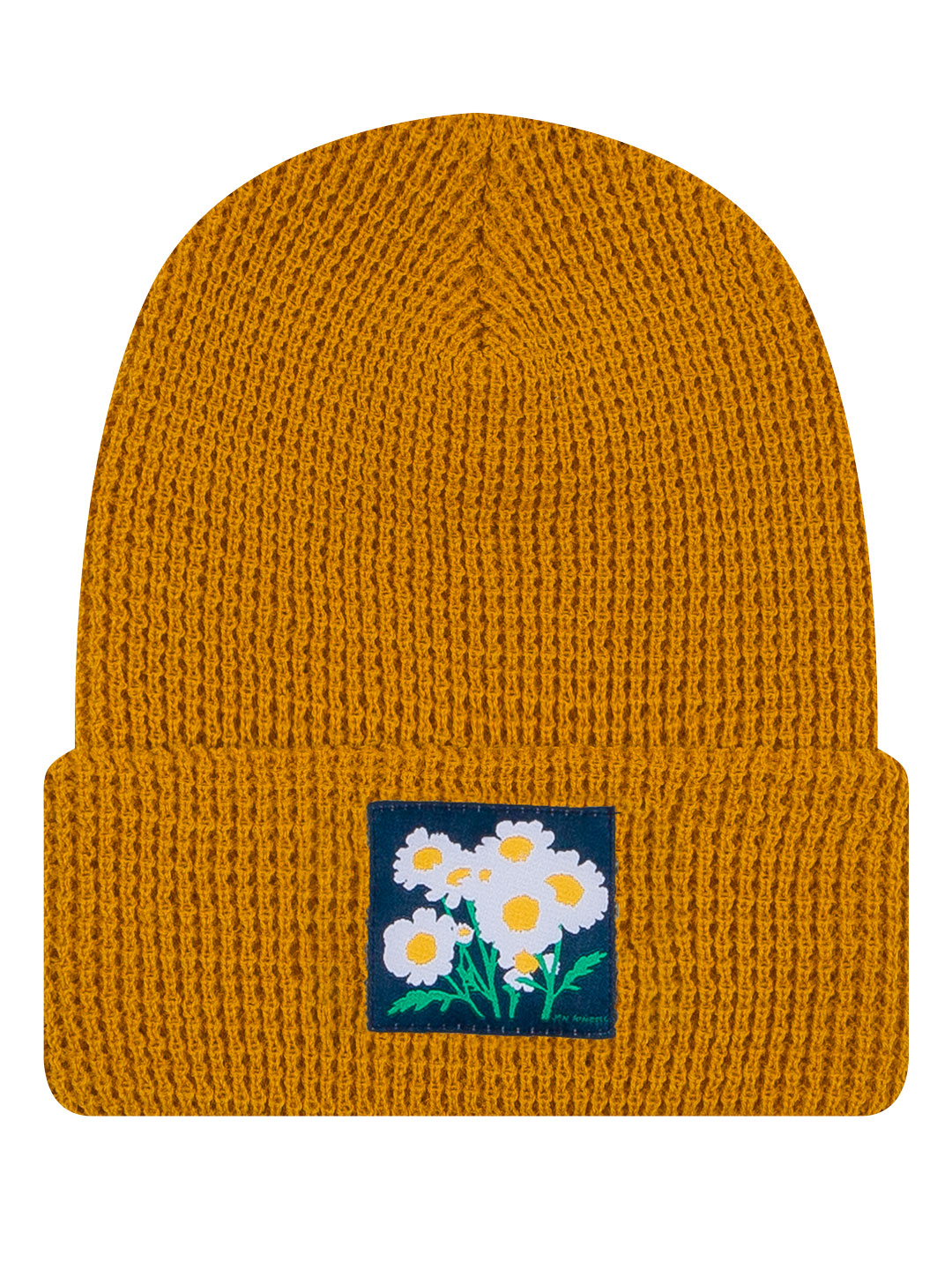 Daisy Beanie Mustard by Jen Kindell-Culk