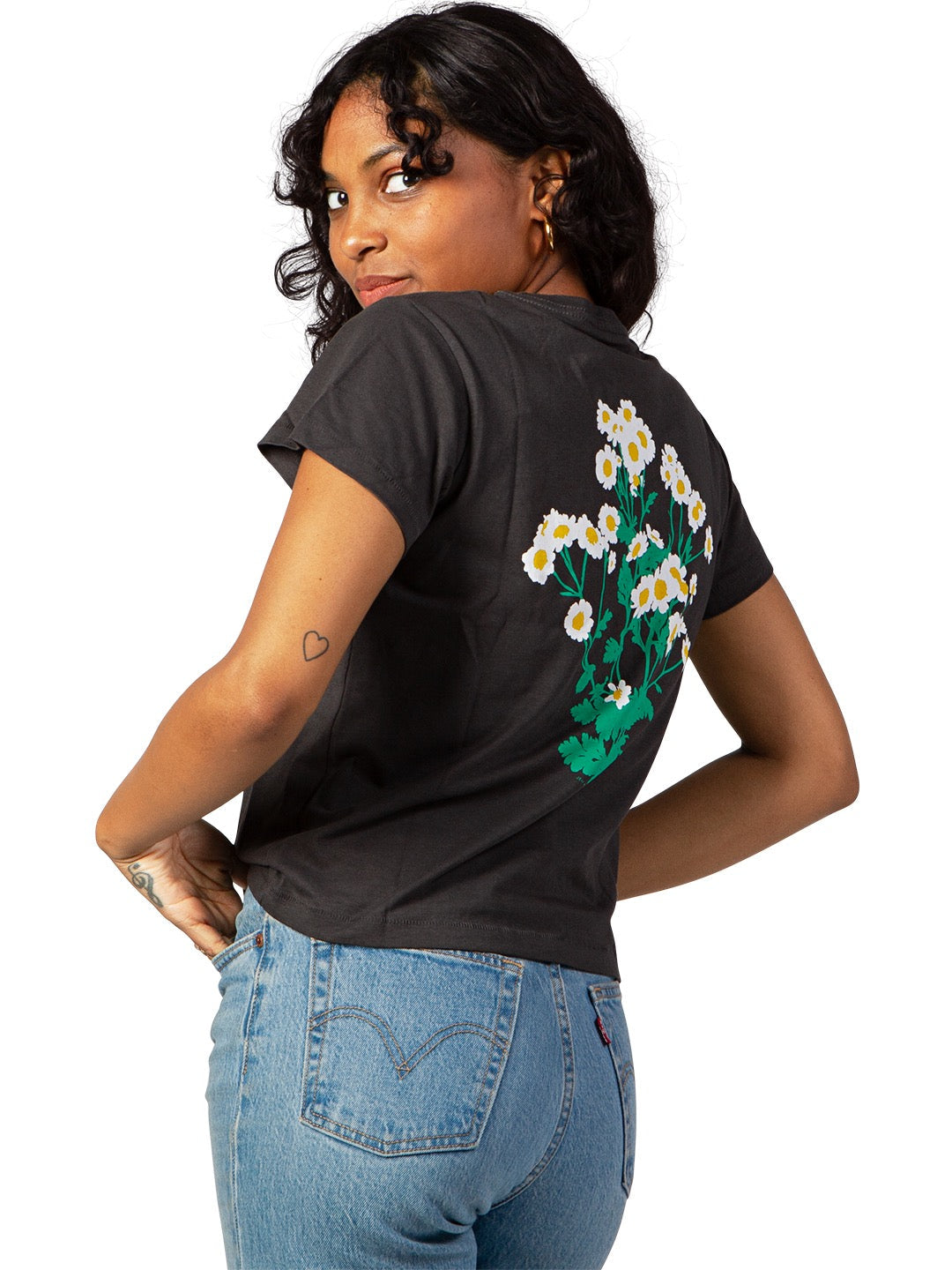 Daisy Women's Tee Black by Jen Kindell-Culk