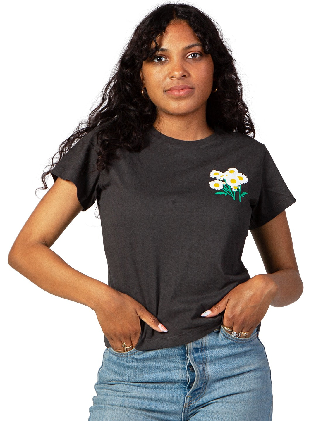 Daisy Women's Tee Black by Jen Kindell-Culk