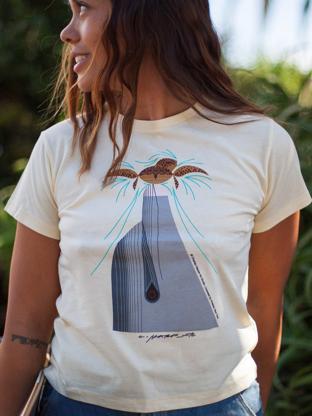 Dolfun Women's Tee Cream by Charley Harper-Culk