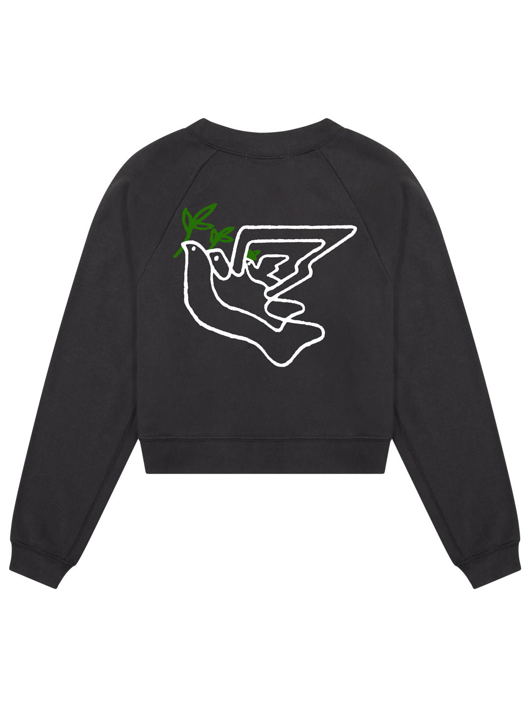 Doves Women's Cropped Crewneck Black-Culk