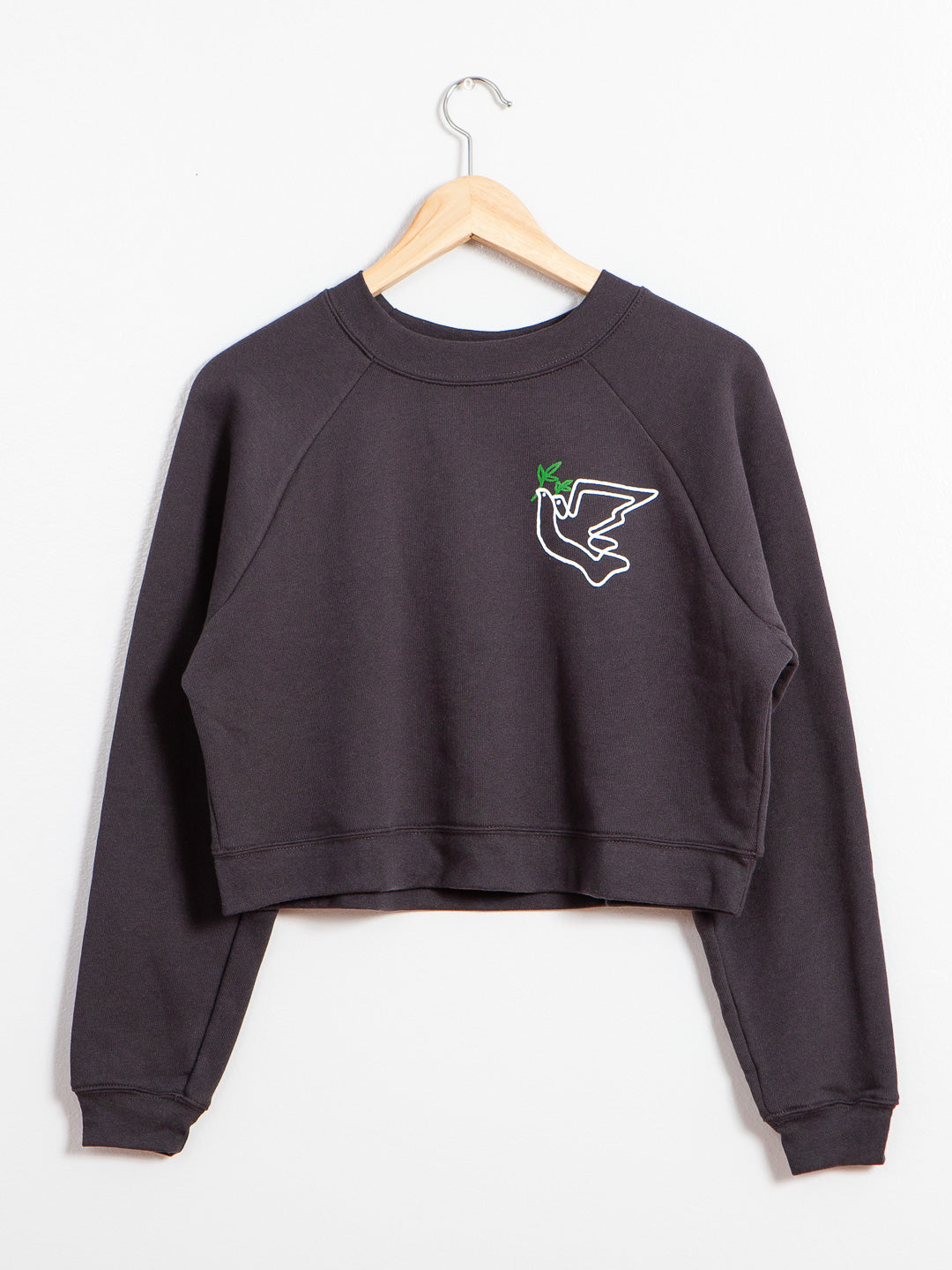 Doves Women's Cropped Crewneck Black-Culk
