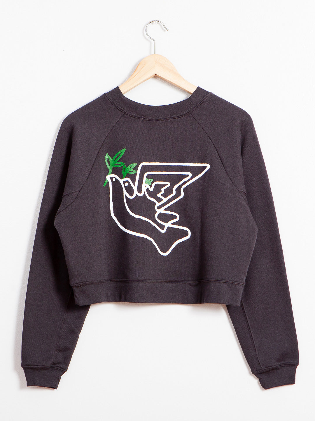 Doves Women's Cropped Crewneck Black-Culk