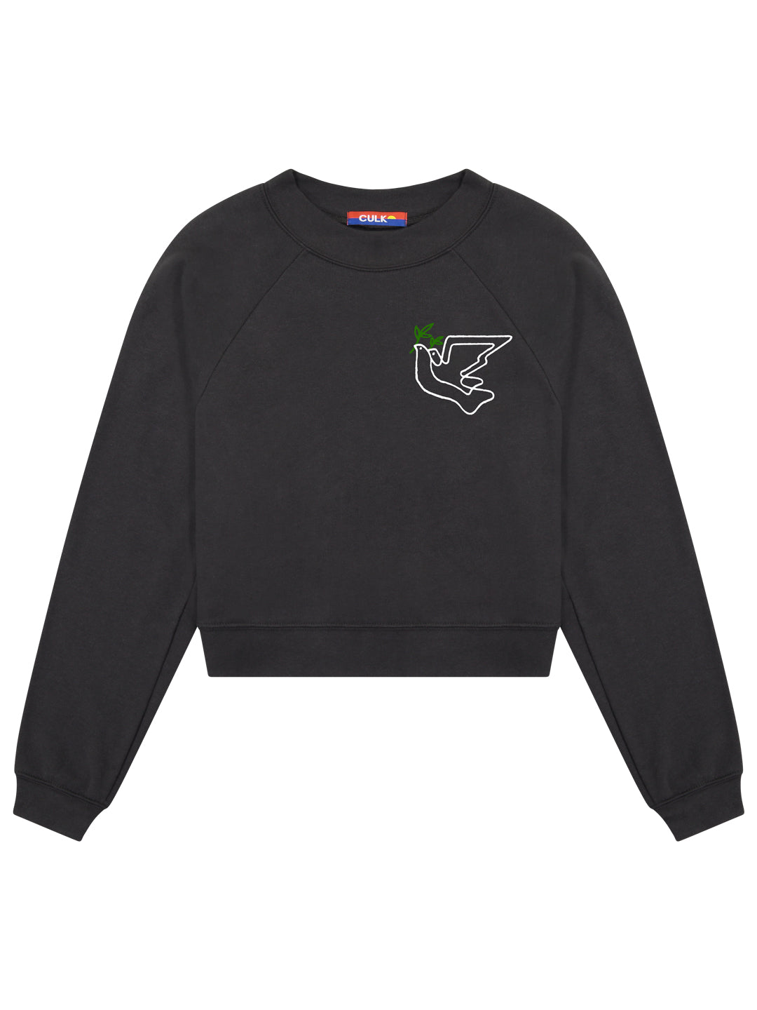 Doves Women&#39;s Cropped Crewneck Black-Culk