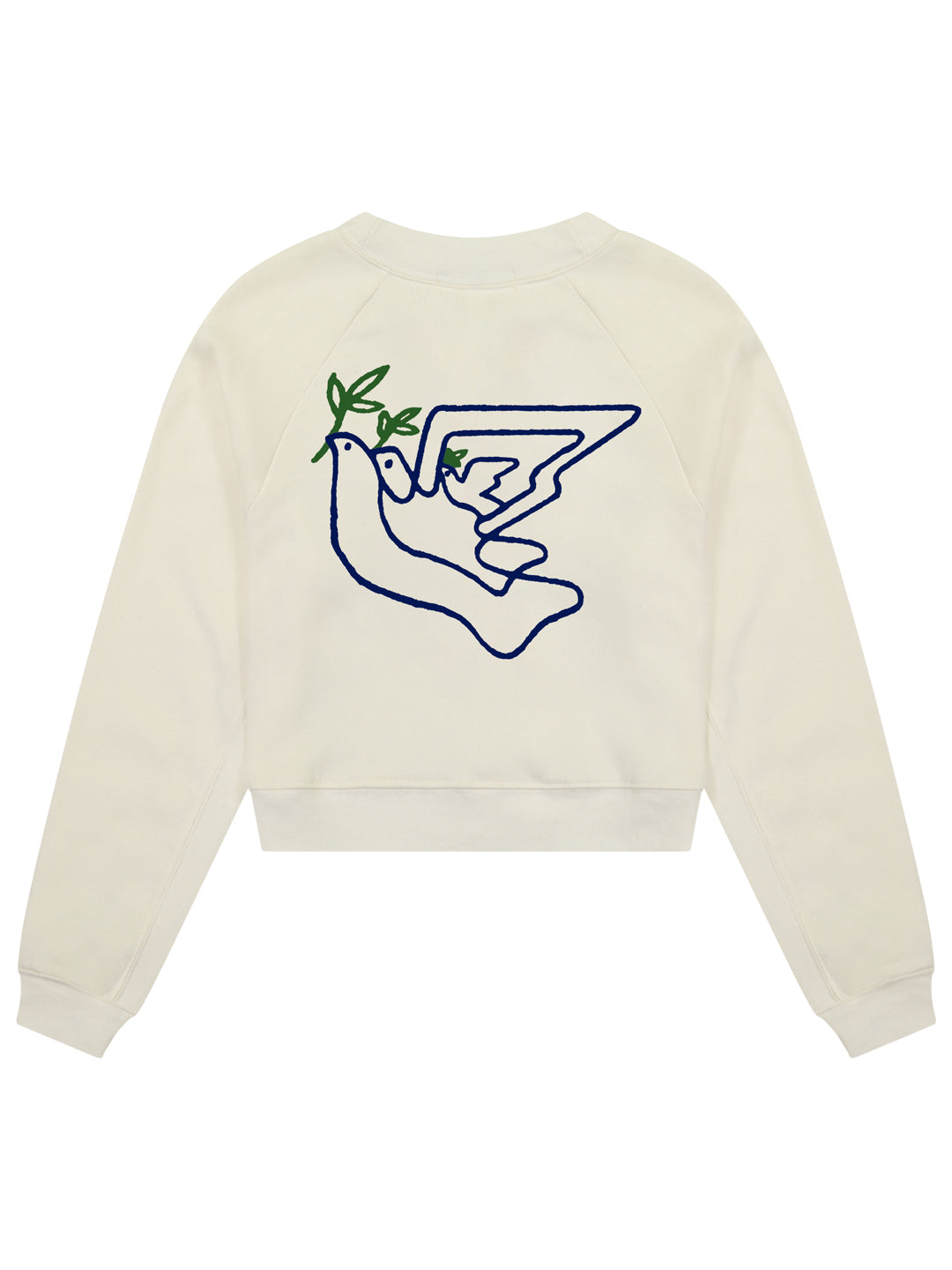 Doves Women's Cropped Crewneck Cream-Culk