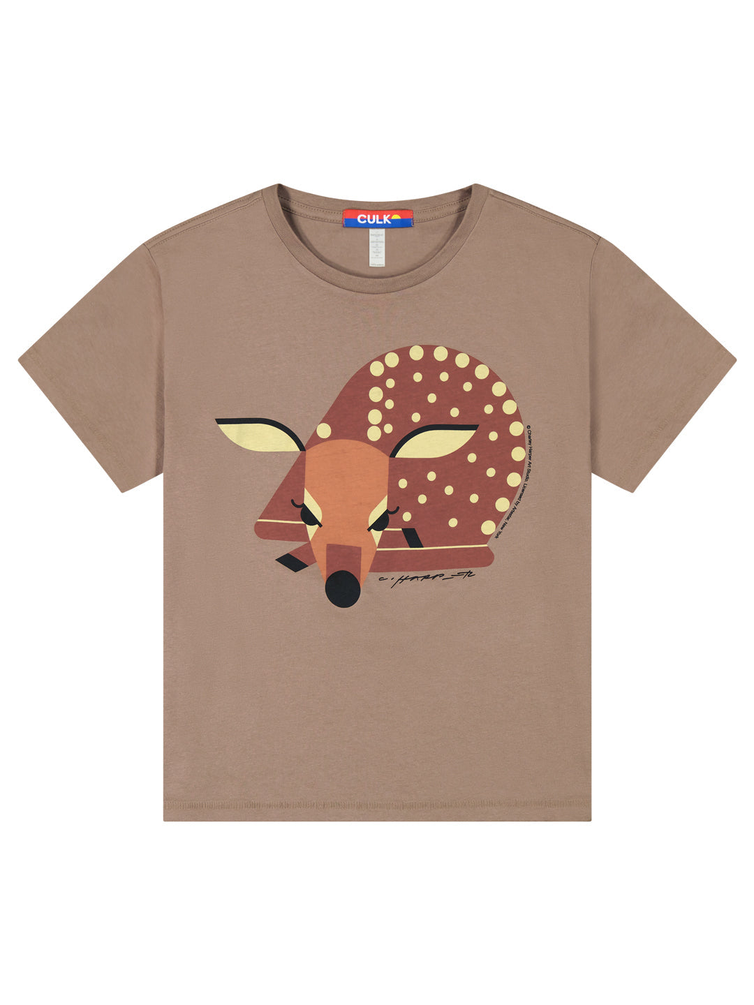Fawn Women's Tee Latte by Charley Harper-Culk