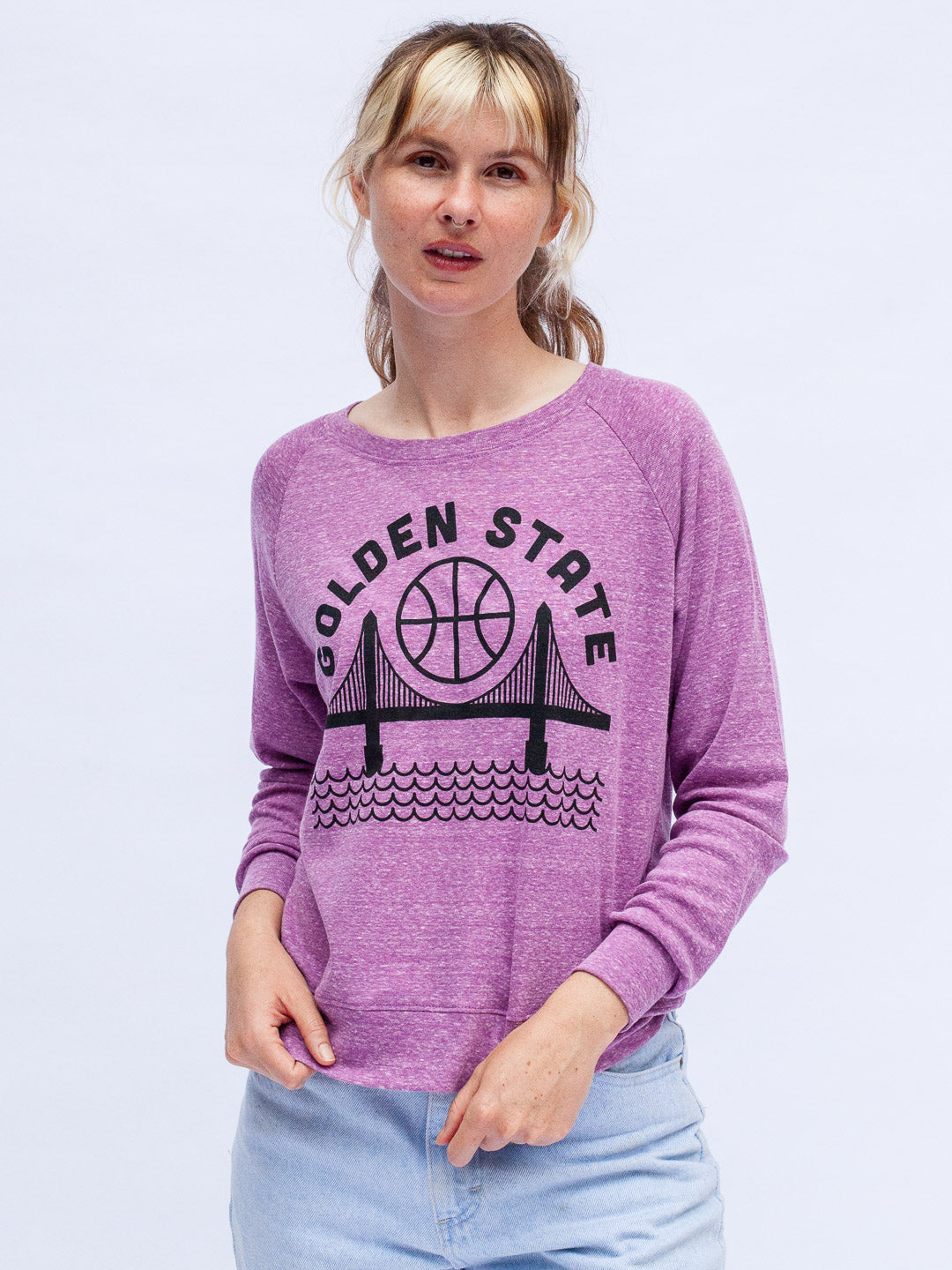 Golden State Women's Raglan Pullover Tri-Purple-Culk