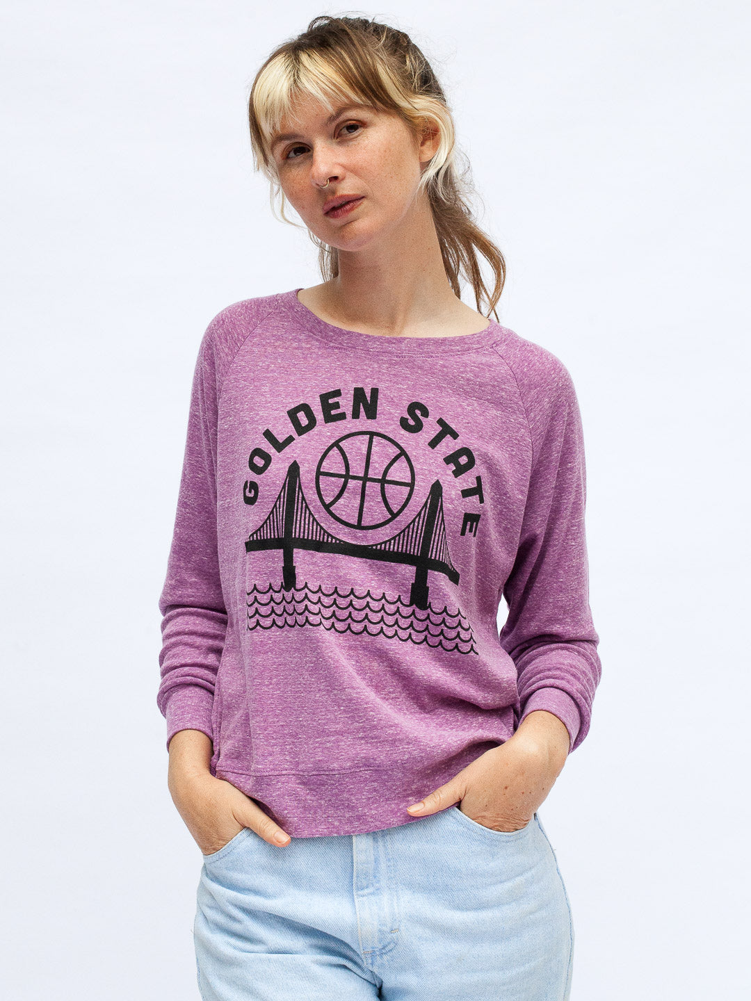 Golden State Women's Raglan Pullover Tri-Purple-Culk
