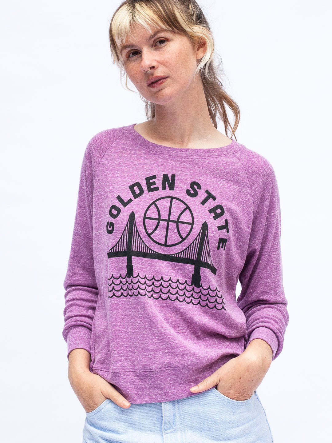 Golden State Women's Raglan Pullover Tri-Purple-Culk
