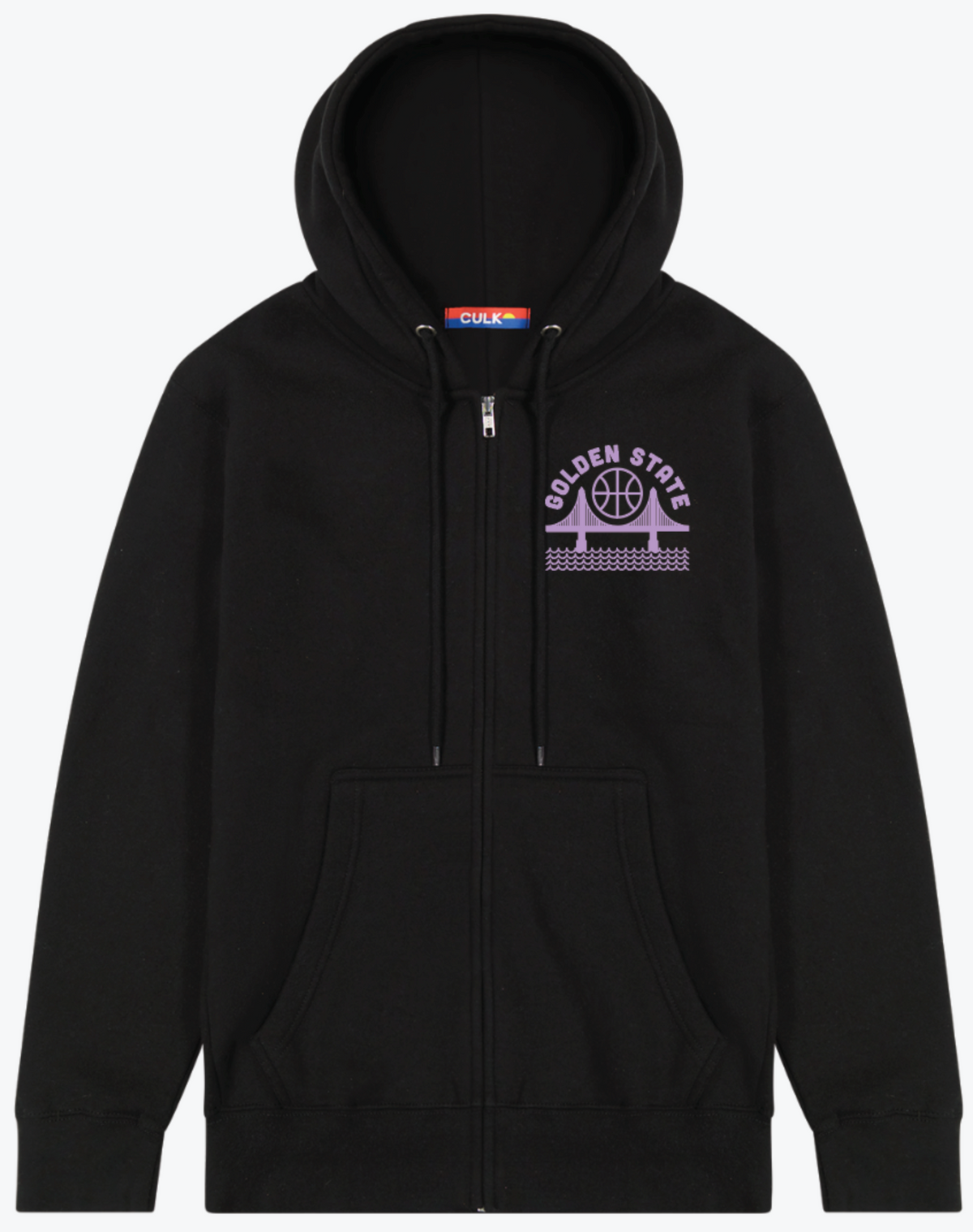 Golden State Zip-up Hoodie Black-Culk